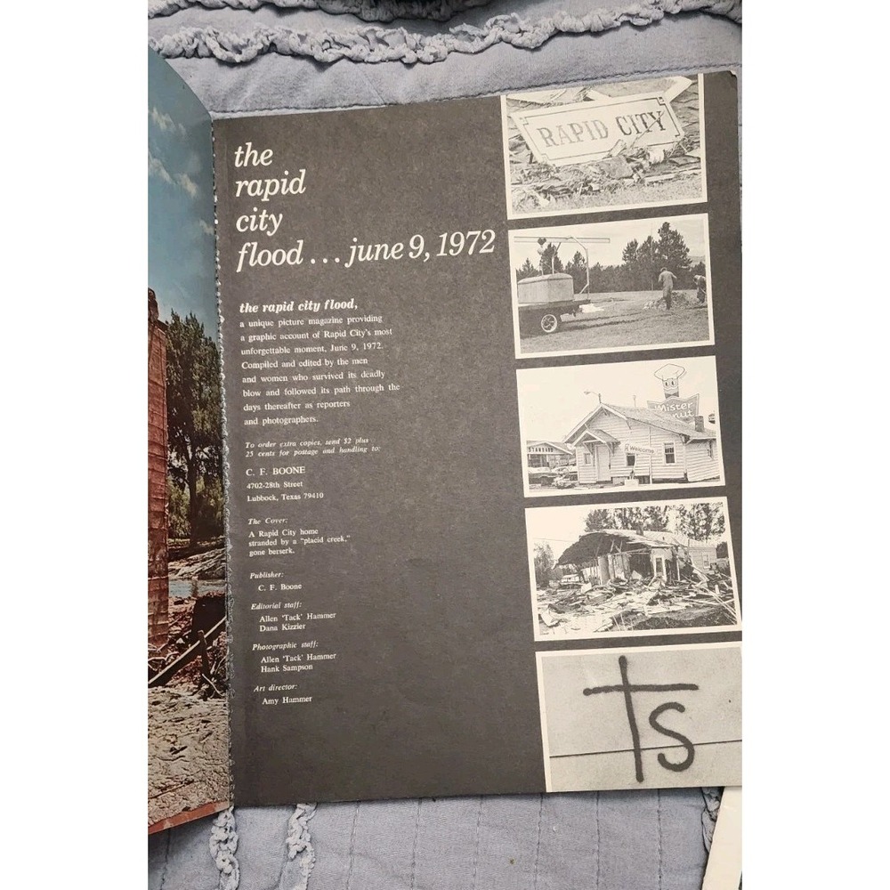 The Rapid City Flood June 9 1972 South Dakota Black Hills history C.F. Boone VGC - Picture 3 of 6